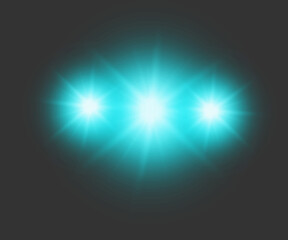 Wall Mural - blue, digital lens flare and light isolated on png or transparent background with bokeh and streak. 