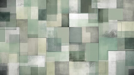 Wall Mural - Muted green and gray abstract wallpaper