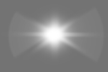 flash, white light and digital lens flare isolated on png or transparent background, texture and glo