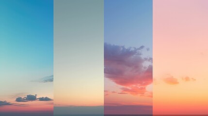 Wall Mural - Soft pastel colored dawn sky