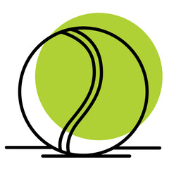 Poster - Isolated colored tennis ball sport icon Vector