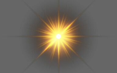 Wall Mural - png, flare and sparkle on a transparent background to simulate the sun, a star or light. digital, sp