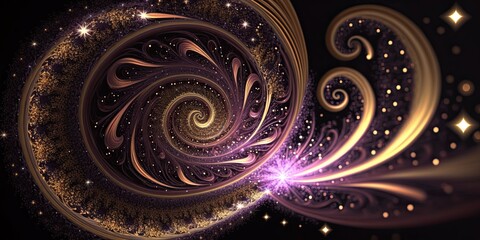 ridescent sparkle rainbow fairy dust spiral swirl. Glitter shimmer galaxy spin. Magical fantasy star background wallpaper.	