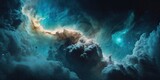 Fototapeta Do akwarium - Colorful space galaxy cloud nebula. Stary night cosmos. Universe science astronomy. Supernova background wallpaper	