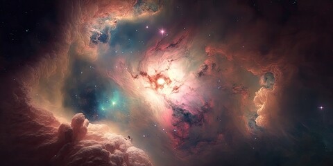 Wall Mural - colorful space galaxy cloud nebula. stary night cosmos. universe science astronomy. supernova backgr