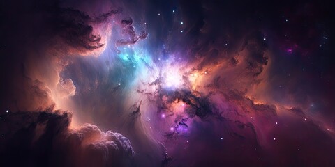 colorful space galaxy cloud nebula. stary night cosmos. universe science astronomy. supernova backgr