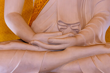 hands of buddha in temple