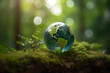 World environment and mother earth day concept with globe and eco friendly enviroment, Generative AI