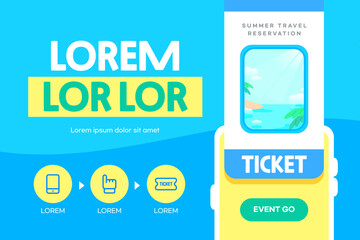 Sticker - welcome summer Shopping Event Template
