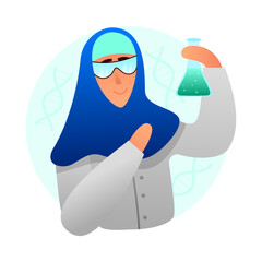 Poster - Muslim Woman Profession Icon