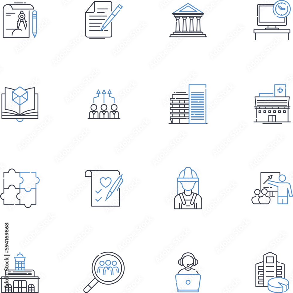 Testing line icons collection. Verification, Validation, Debugging, Integration, Regression, Acceptance, Automation vector and linear illustration. Black-box,White-box,Stress outline signs set