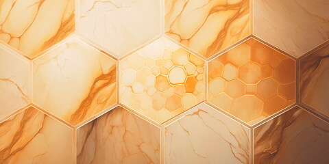 warm beige marble background with a subtle, honeycomb-like pattern and a polished finish, evoking a sense of texture and depth .Generative AI