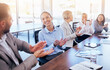 © Joshua A./peopleimages.com - Business people, meeting and applause for winning, collaboration or team success in conference at the office. Group of happy employee workers clapping in teamwork, win or achievement at the workplace