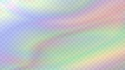 Wall Mural - Modern blurred gradient background in trendy retro 90s, 00s style. Y2K aesthetic. Rainbow light prism effect. Hologram reflection. Poster template for social media posts, digital marketing