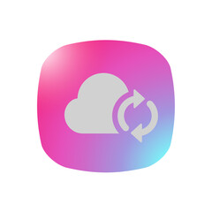 Canvas Print - Cloud Sync - Pictogram (icon) 