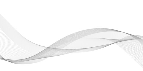 Tech grey abstract wave digital element for design. Curved wavy line design element 