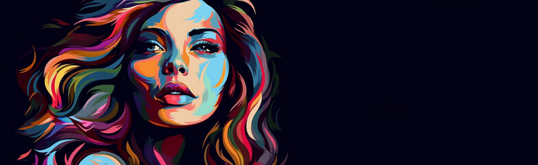 Wall Mural - Woman life banner concept. Generative AI