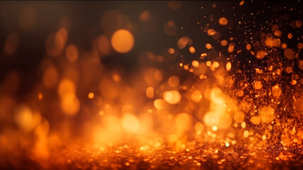Fototapete - Beautiful fire background, generative ai.