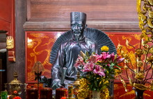 Confucius Statue At The Temple Of Literature, Hanoi
