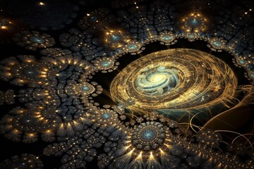 Molecular micro cosmos of fractal consciousness at the level of a living cell. The fabric of realty and consciousness. Generative AI