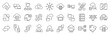 © SkyLine - Set of 30 line icons related to data exchange, traffic, files, cloud, server. Outline icon collection. Editable stroke. Vector illustration