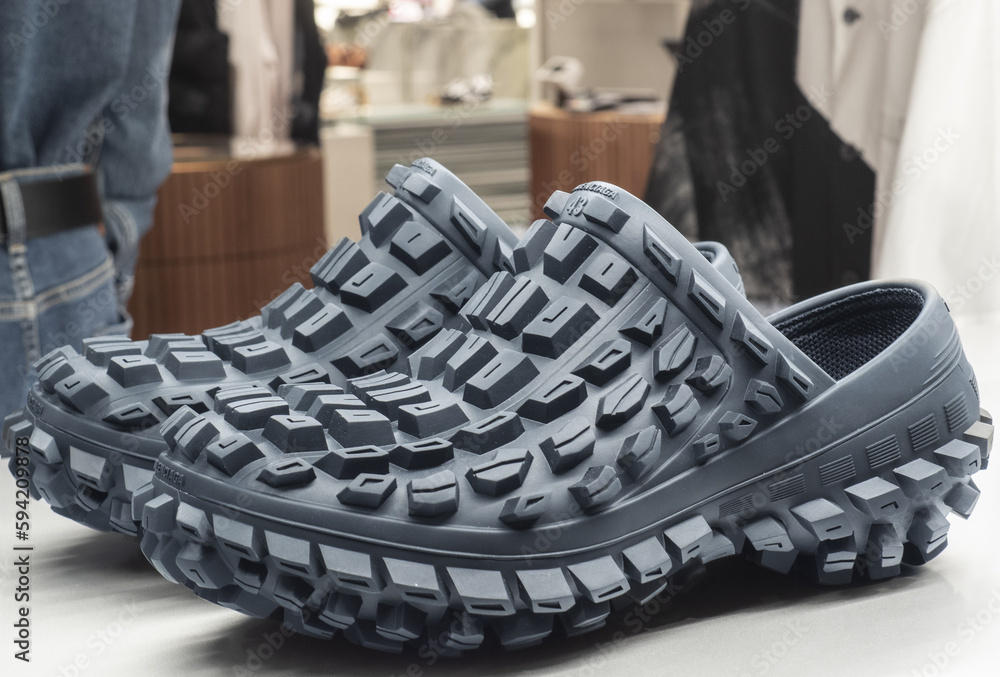 Balenciaga Defender Extreme Tire Tread clogs made of nylon