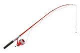 Fishing rod isolated on transparent background. 3D illustration