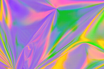 abstract holographic background 80s, 90s, 2000s style. modern bright neon purple, green, orange colo