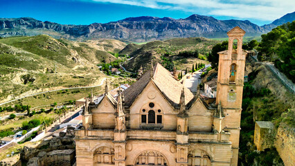 Wall Mural - Aerial view of Santa Maria la Mayor Church in Antequera, Andalusia