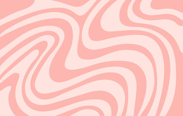 Poster - Abstract horizontal background with colorful waves. Trendy vector illustration in style retro 60s, 70s. Pastel colors