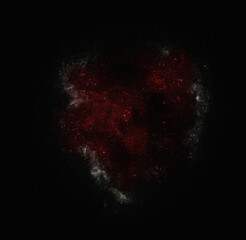 Wall Mural - red and white explosion - splash of colors - colorful background - Generative AI