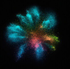 Wall Mural - background with stars - splash of colors - colorful background - Generative AI