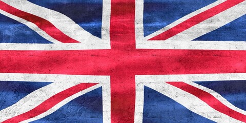 Poster - United Kingdom flag - realistic waving fabric flag