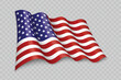 3D Realistic waving Flag of United States