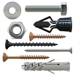 Wall Mural - Vector Fasteners Set 1