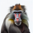 colorful primate with distinctive face
