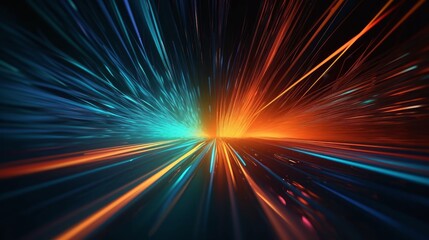 Aufkleber - Laser Beam line abstract background. Generative ai