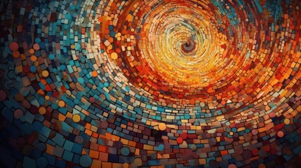 Poster - Abstract colorful mosaic illustration. Generative ai