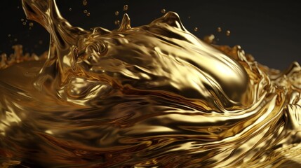 Poster - Golden background, Gold fabric background, golden liquid background. Generative ai