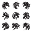 Horse logo set - Premium design collection - Vector Illustration