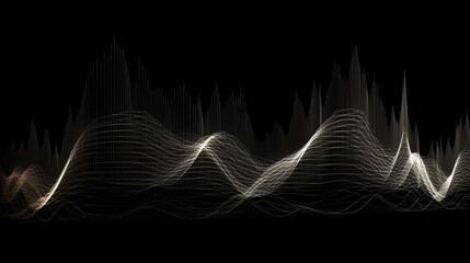 Fototapete - Futuristic point wave. Abstract background with a dynamic wave.Connecting background. Abstract wave. Artificial intelligence. Generative ai