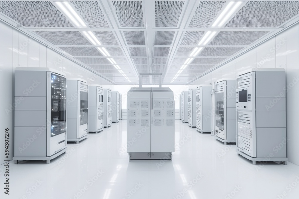 Supercomputer cluster core, Artificial intelligence, android, Serverroom, generative ai, gpt