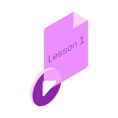 Wall Mural - Online Lesson Icon