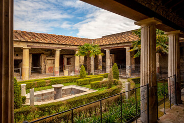 Pompeii archaeological park near Naples city, Italy