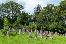 Old Graves And Ruined Church In The Cemetery In Lochcarron In North West Highlands, Scotland, UK