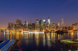 Manhattan Skyline At Night