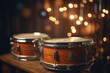 © Deivison - Drums illustration, music concept, bokeh background. Generative AI