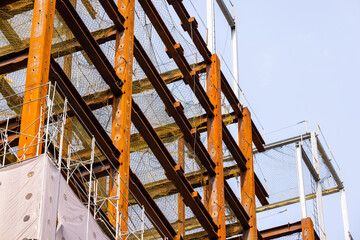 Canvas Print - Building construction site at outdoor