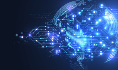 digital transformation concept. implementation of digital technology in business organization, finan