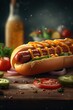 hotdog, created with ai generative